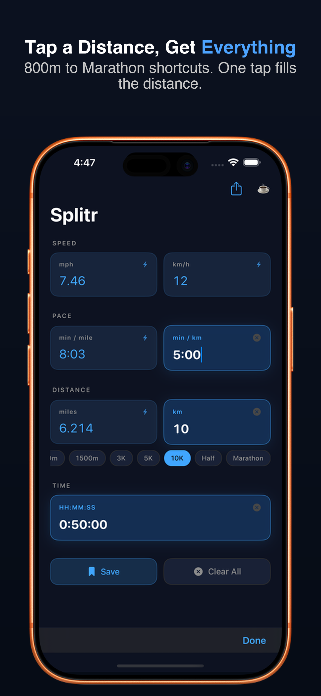 Splitr: Run Calculator screenshot 4